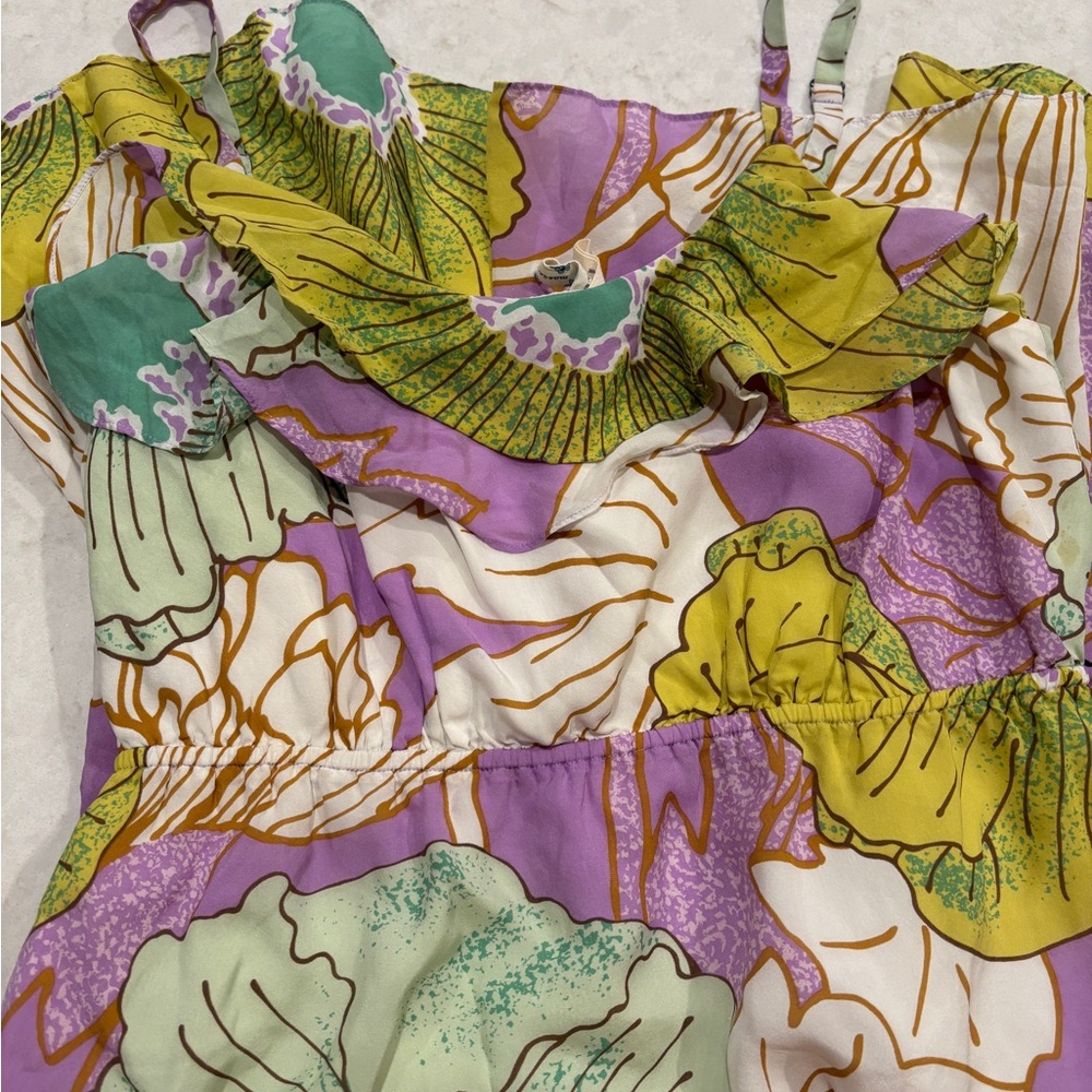 Maeve Pastel Floral Midi Dress size 6 - Picture 9 of 10